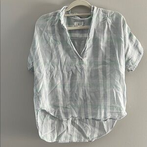 Green Striped Blouse